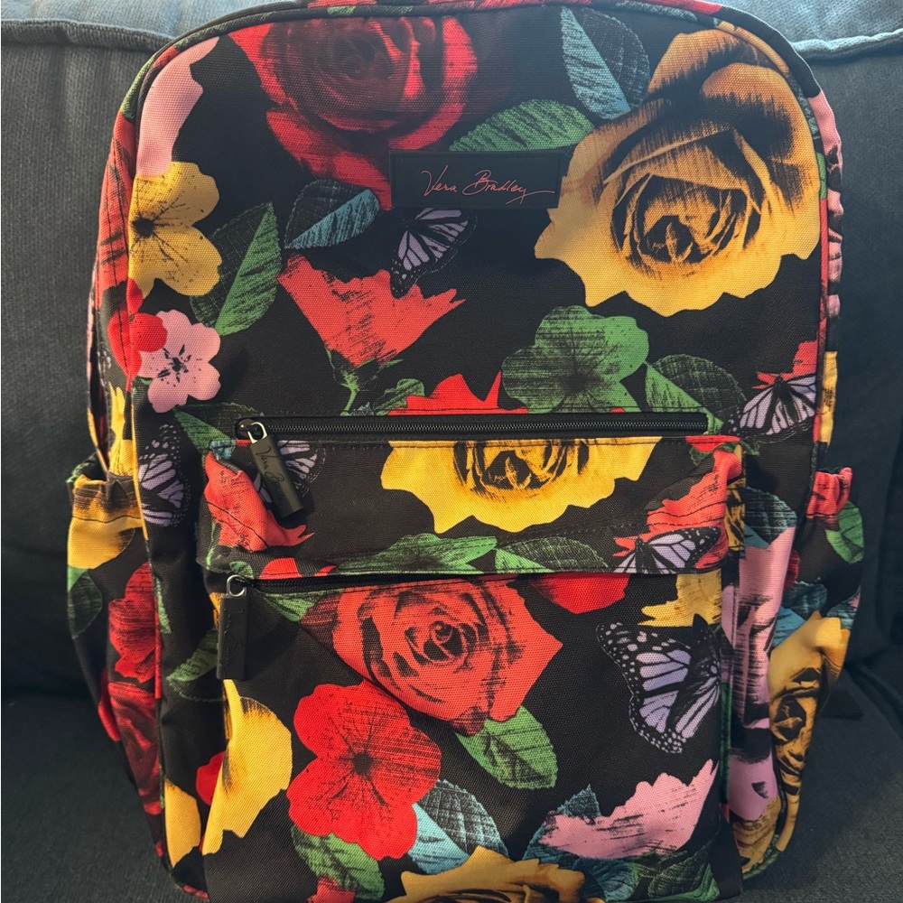 Vera Bradley Lighten Up Backpack - Grand in Havana Rose